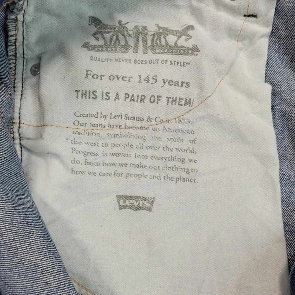 Levis 505 Regular Fit Straight Leg Jeans‎ Blue Denim Mens 38x30 00505-4891